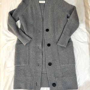 Everlane long cardigan / gray wool / size XS